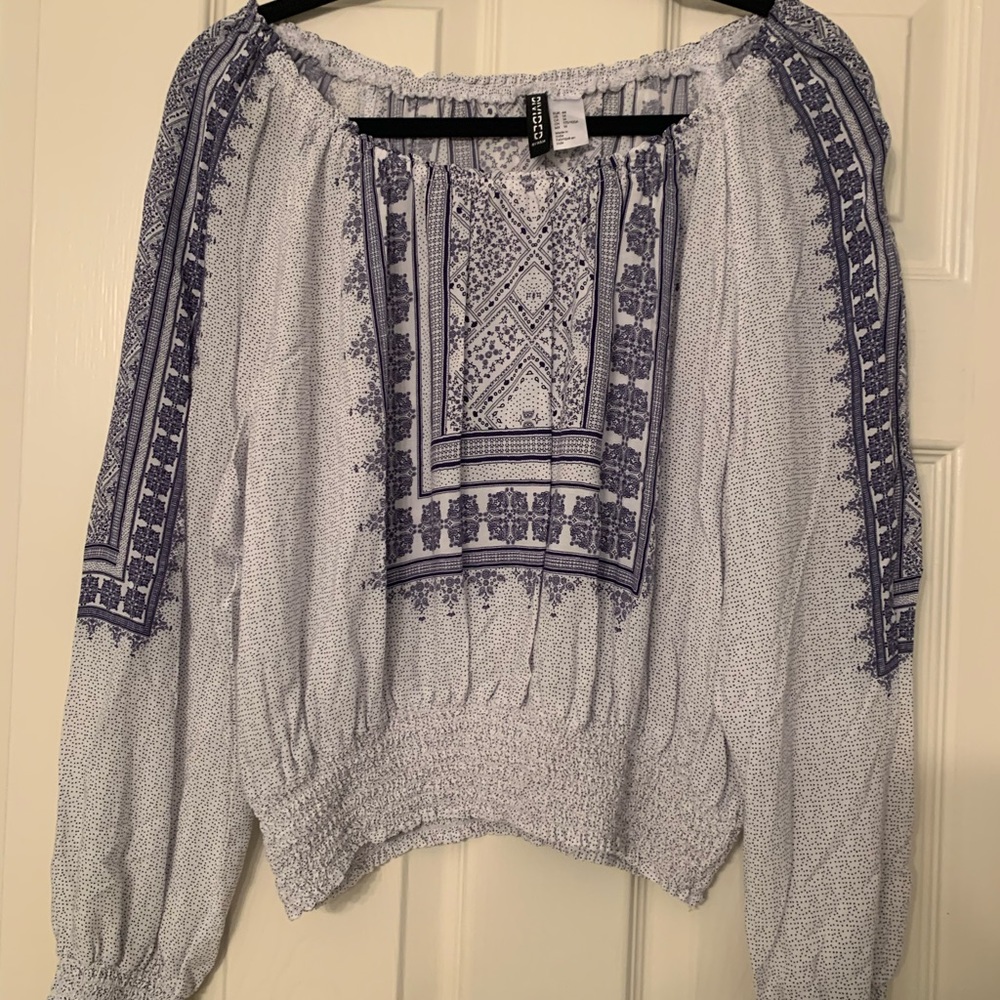 H&M Detailed Long Sleeve Top